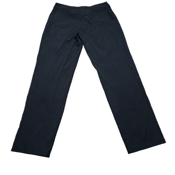 Lilith France Black Textured Dot Straight Leg Dress Pants Women's Medium - Picture 2 of 10